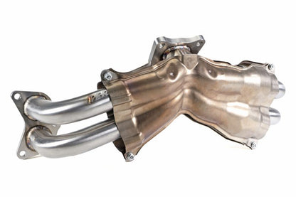 JDMuscle Perrin 19-25 WRX equal length brushed stainless steel exhaust headers and manifold system.