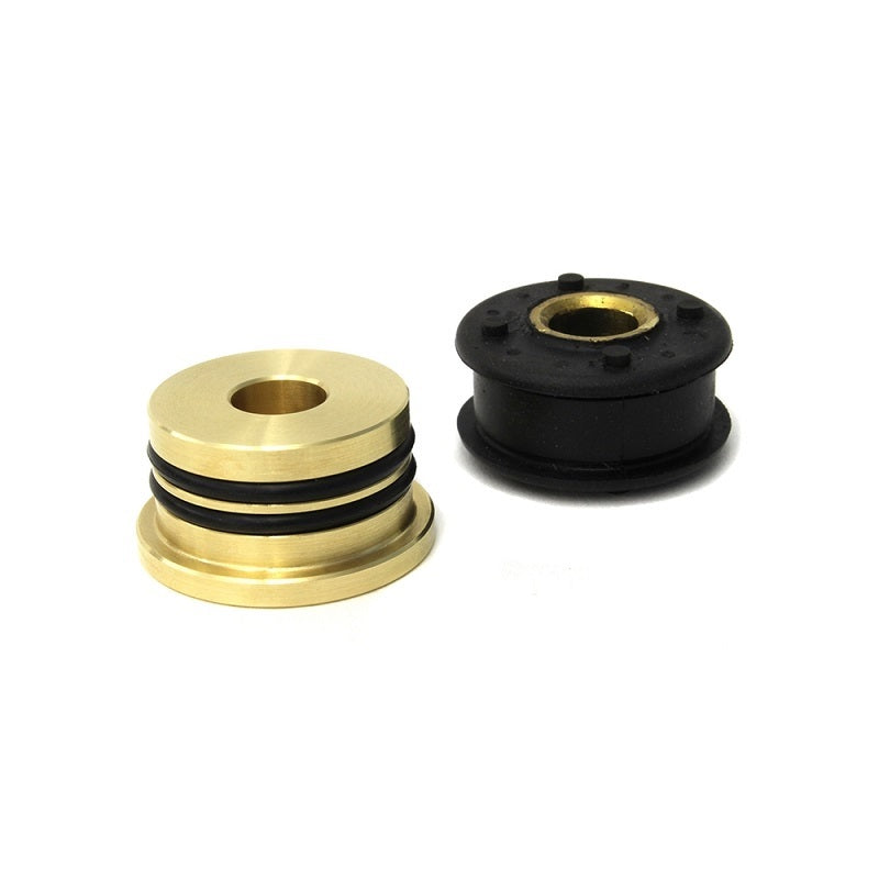 JDMuscle brass shifter bushing kit for Subaru WRX, Crosstrek, Forester, Legacy, and Outback models, shown in image PSP-INR-016.