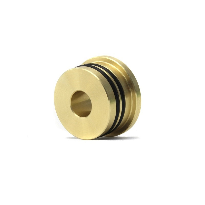 JDMuscle brass shifter bushing kit for Subaru WRX, Crosstrek, Forester, Legacy, and Outback models showing bushings and installation parts.