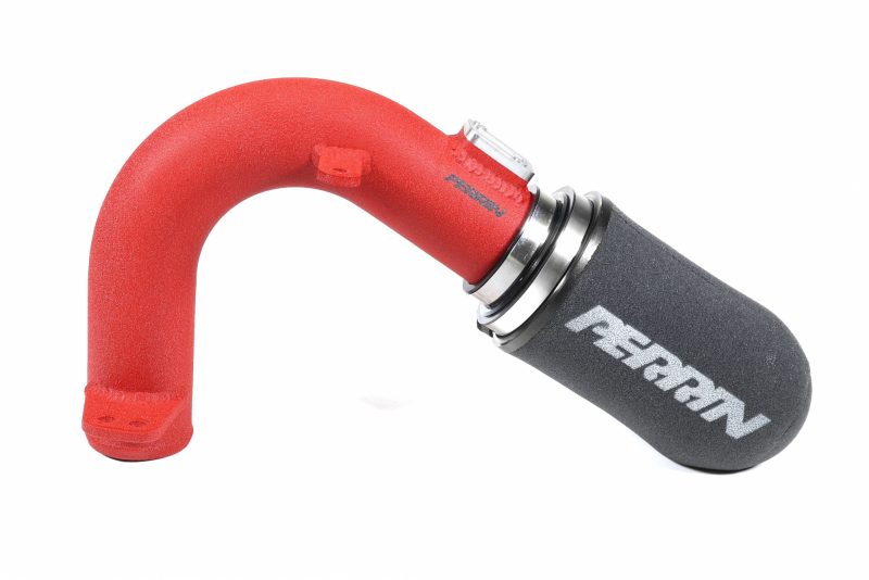 Red PERRIN cold air intake for 2015-2021 Subaru WRX, JDMuscle intake system with high-performance design and visible air filter