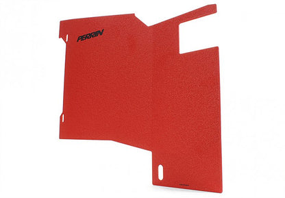 Red Perrin cold air intake for 2015-2021 Subaru WRX, JDMuscle branded, shown installed on engine with sleek red color.