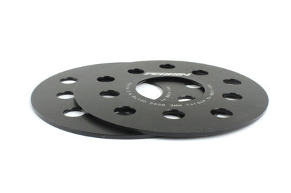 JDMuscle black 3mm wheel spacers for Subaru WRX, STI, Outback, Legacy, and Forester models, shown installed on the vehicle.