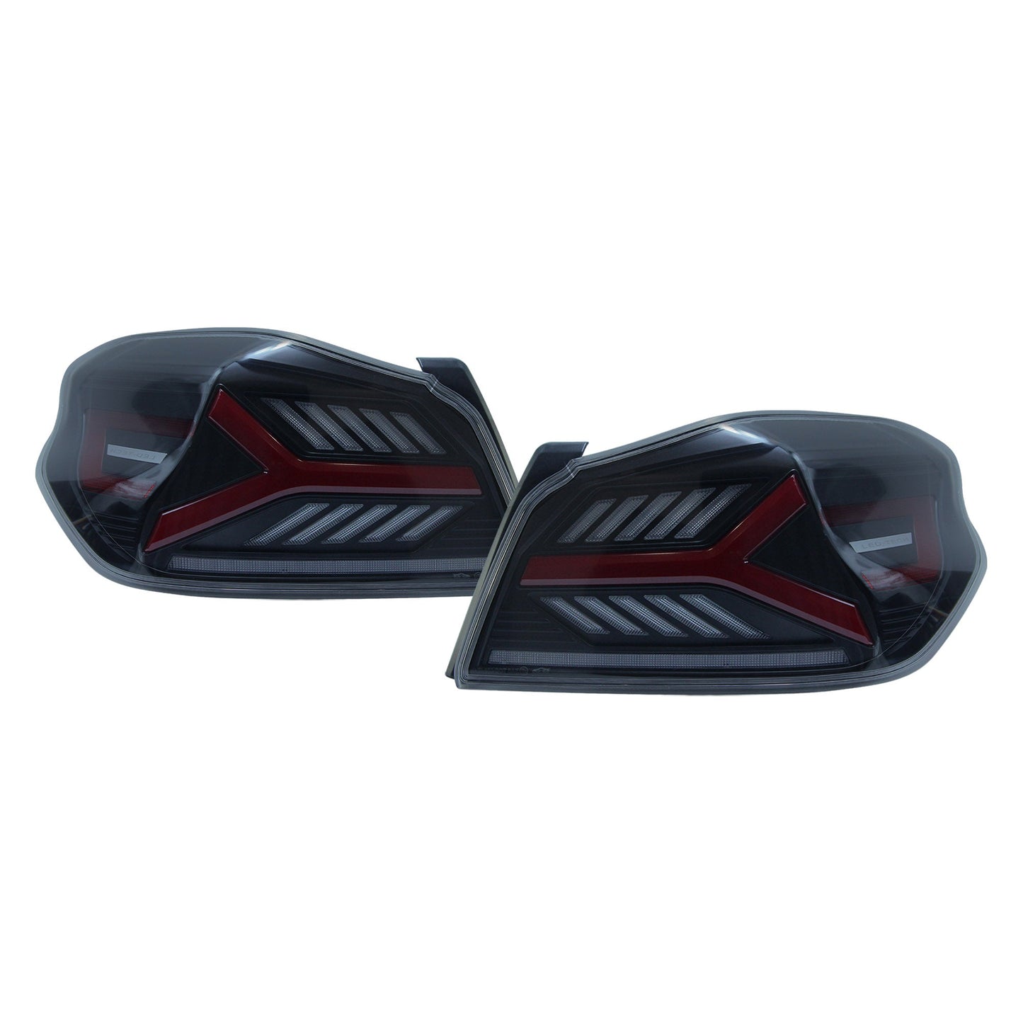 OLM Y-Spec LED Taillights (Smoke Lens  Red Optic) - 2015-2021 WRX / STI - Evergreen Kings