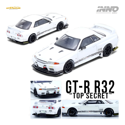 (Pre-Order) INNO64 Top Secret VR32 GT-R White 1:64 - Evergreen Kings