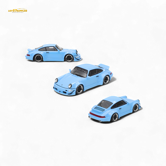 Fast Speed RWB 964 Wide-Body Duck Wing - Sky Blue 1:64 - Evergreen Kings