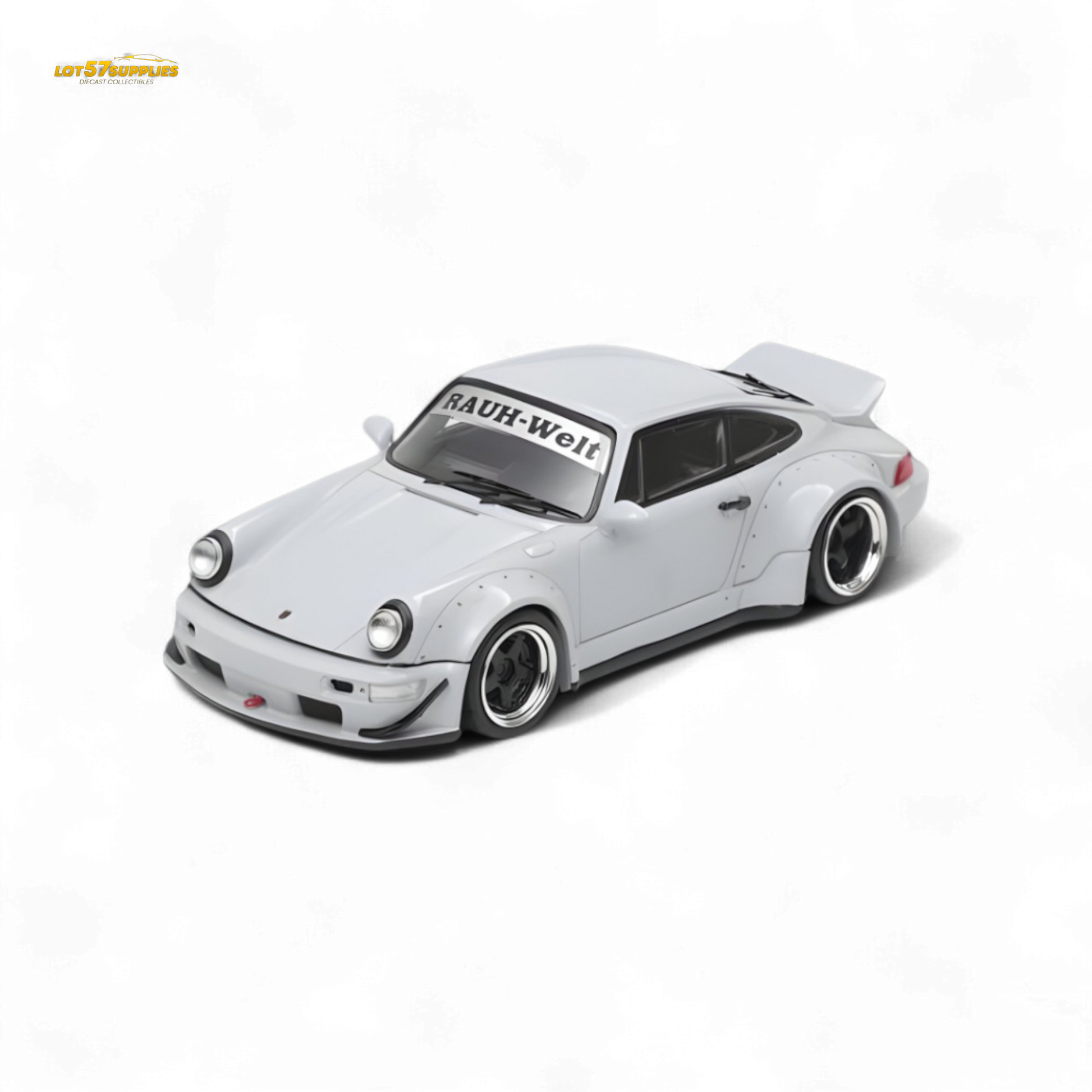 Fast Speed RWB 964 Wide-Body Duck Wing Grey 1:64 - Evergreen Kings
