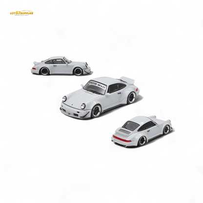 Fast Speed RWB 964 Wide-Body Duck Wing Grey 1:64 - Evergreen Kings