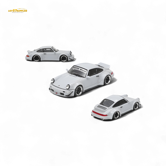 Fast Speed RWB 964 Wide-Body Duck Wing Grey 1:64 - Evergreen Kings