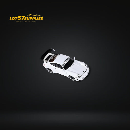 Fast Speed Porsche 964 RWB Widebody DREAMCATCHER GT Version Rear Wing in White 1:64 - Evergreen Kings