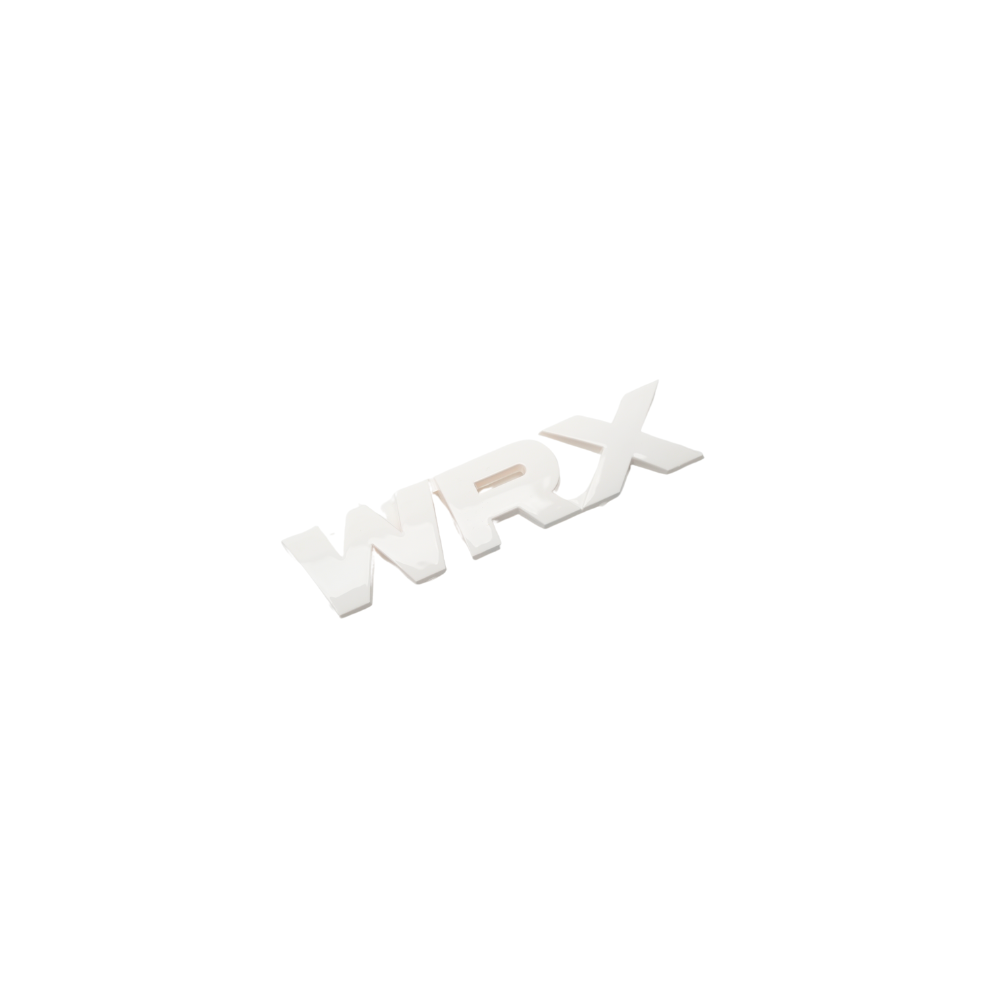 JDMuscle Racing Art WRX grille emblem with multiple color options, designed for Subaru WRX 2008-2014, decorative ornament for car grille.