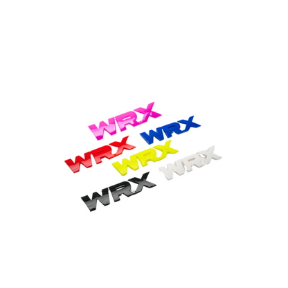 JDMuscle Racing Art WRX grille emblem with multiple color options, designed for 2008-2014 Subaru WRX cars, universal fit.