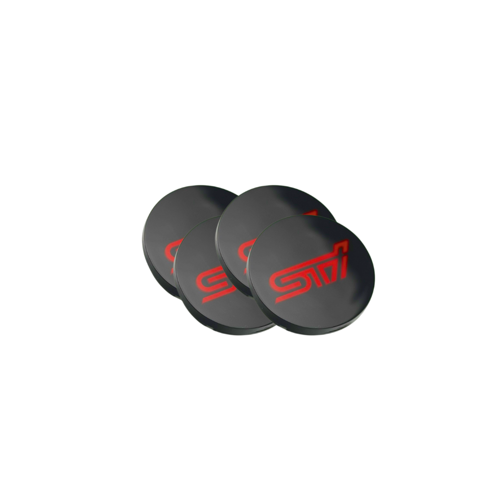 Racing Art [WRX/STI/BRZ] Factory Subaru Wheel Center Caps w/ WRX or STI Logo | Red, Blue, Neon Yellow, White - Evergreen Kings