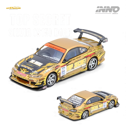 (Pre-Order) INNO64 Top Secret Silvia S15 D1GP 2004 Gold 1:64 - Evergreen Kings