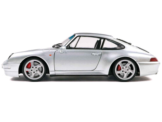 1996 Porsche 911 (993) 4S Polar Silver Metallic 1/18 Diecast Model Car by Solido