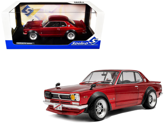 1970 Nissan Skyline (C10) Hakosuka RHD (Right Hand Drive) Red Metallic 1/18 Diecast Model Car by Solido