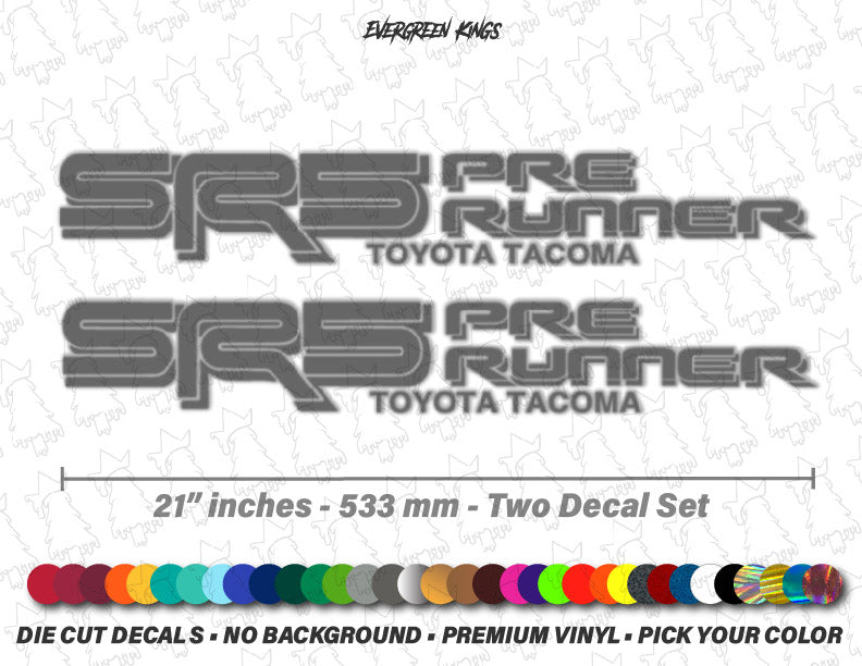 SR5 PreRunner Custom Truck Bedside Decals for Toyota Tacoma