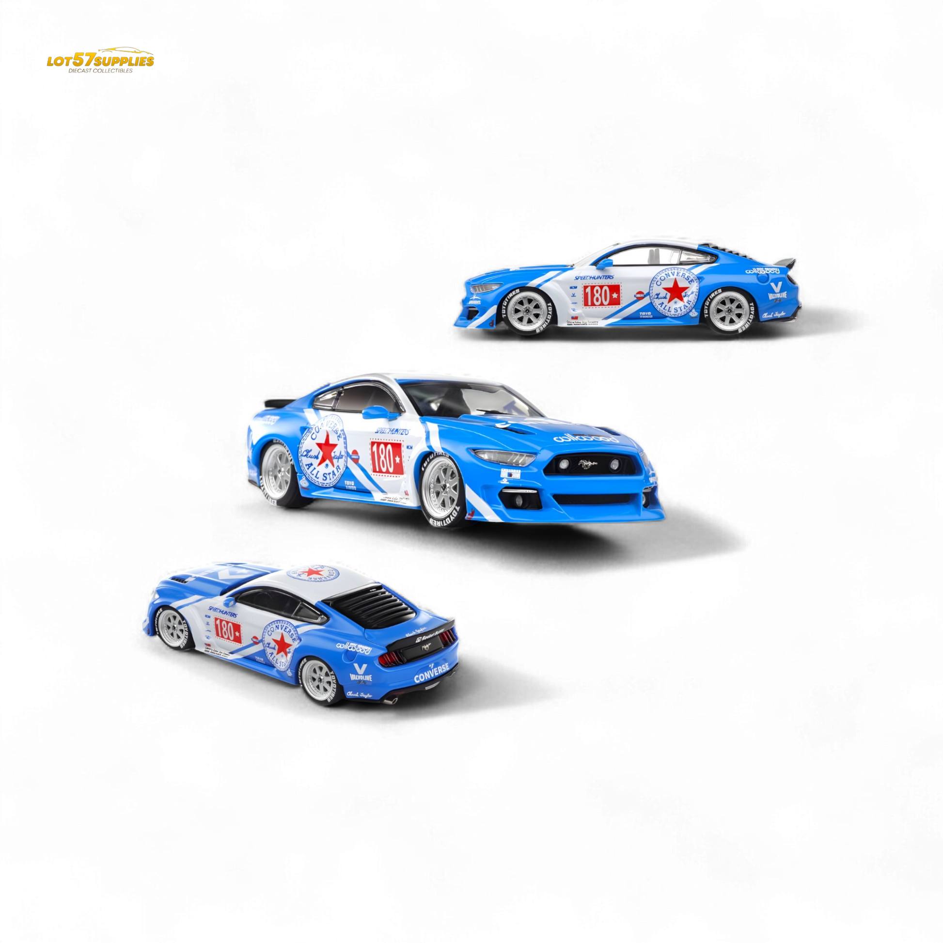 Liberty64 Ford Mustang GT Widebody Converse 1:64 - Evergreen Kings