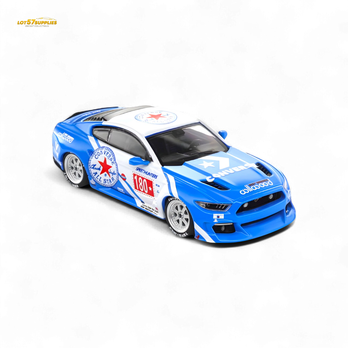Liberty64 Ford Mustang GT Widebody Converse 1:64 - Evergreen Kings