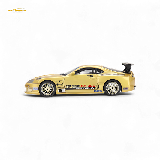 Mini-GT Toyota Supra A80 Top Secret Gold 1:64 - Evergreen Kings