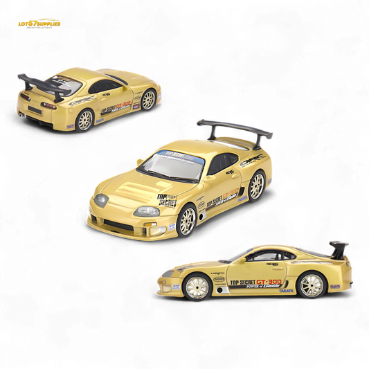 Mini-GT Toyota Supra A80 Top Secret Gold 1:64 - Evergreen Kings