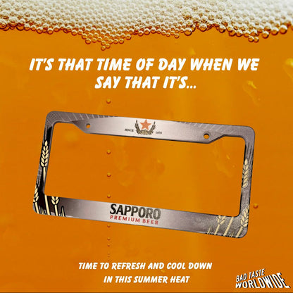 Sapporo Beer License Plate Frame