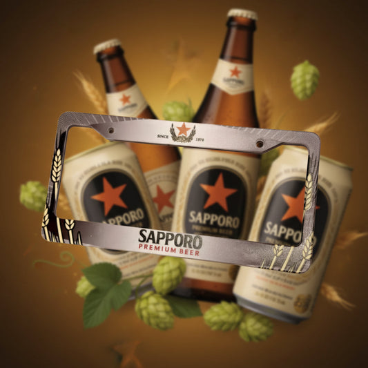 Sapporo Beer License Plate Frame
