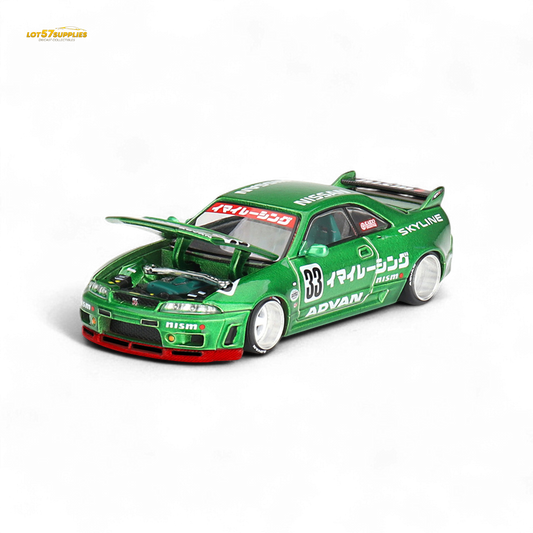 Mini GT x Kaido House Nissan Skyline GT-R R33 Imai Racing V1 Green 1:64 - Evergreen Kings