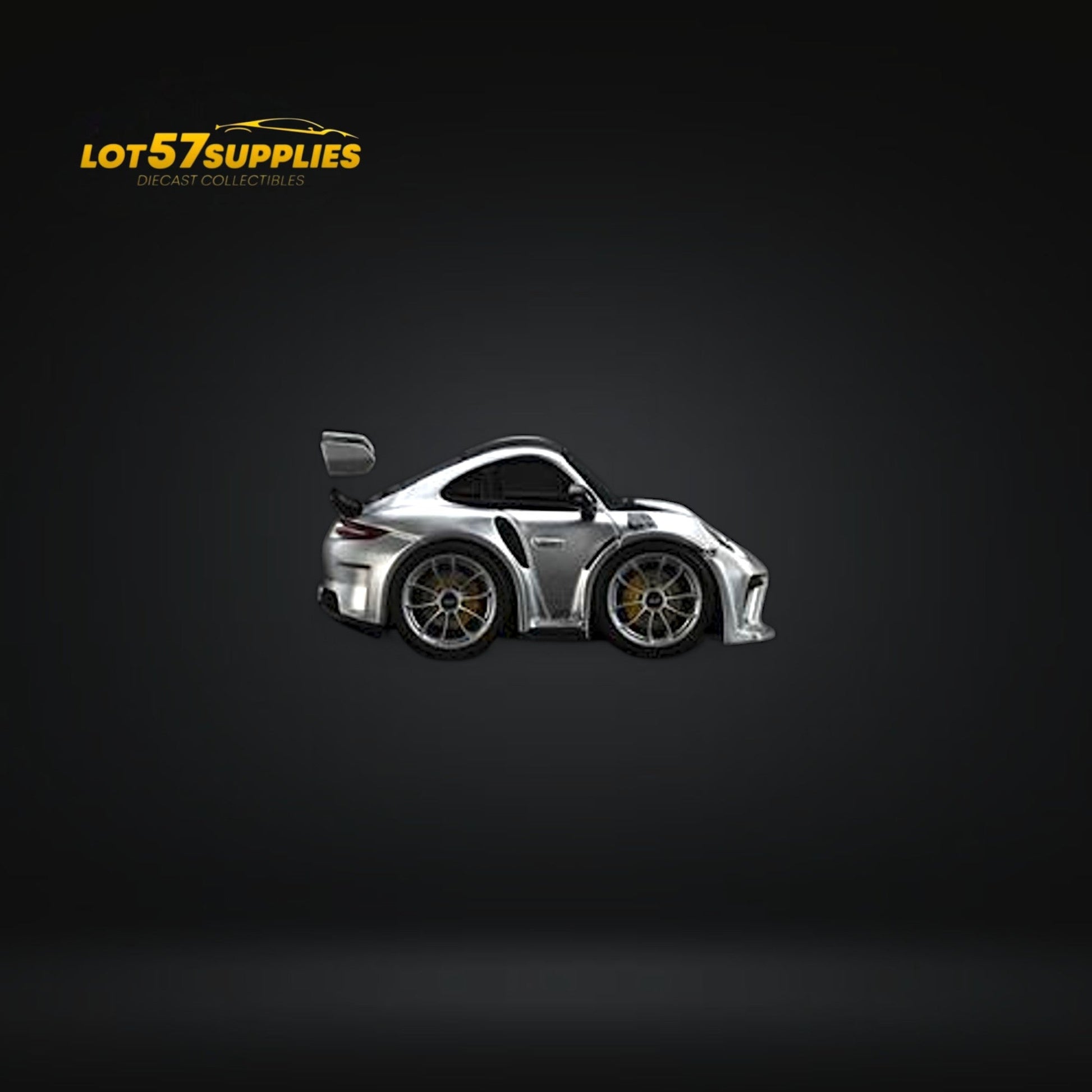 MINICRAFTSMAN Porsche 911 GT3 RS Egg Cart Silver 1:64 - Evergreen Kings