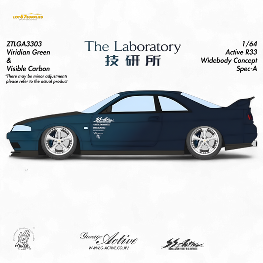 The Laboratory x ZONZO Nissan R33 Widebody ZTLGA3303 1:64 - Evergreen Kings