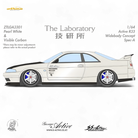 The Laboratory x ZONZO Nissan R33 Widebody ZTLGA3301 1:64 - Evergreen Kings