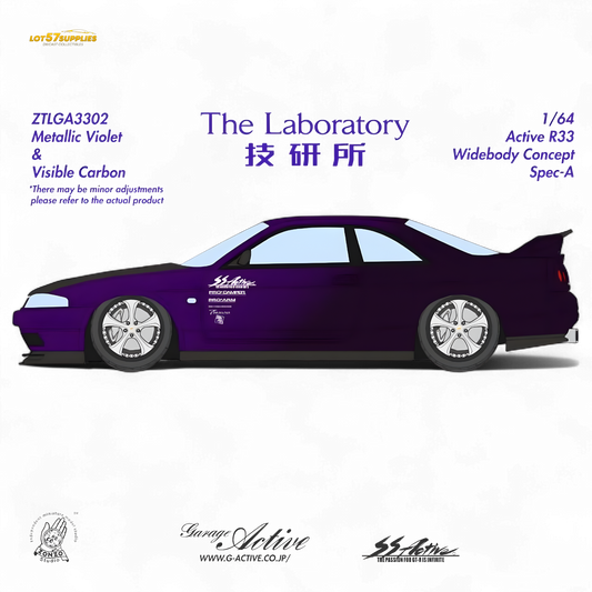 The Laboratory x ZONZO Nissan R33 Widebody ZTLGA3302 1:64 - Evergreen Kings