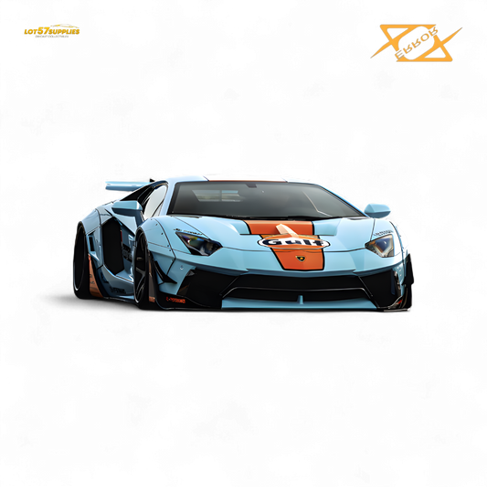 (Pre-Order) 404ERROR Lamborghini Aventador LBWK 2.0 Gulf 1:64 - Evergreen Kings