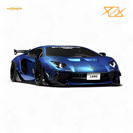 (Pre-Order) 404ERROR Lamborghini Aventador LBWK 2.0 Blue 1:64 - Evergreen Kings