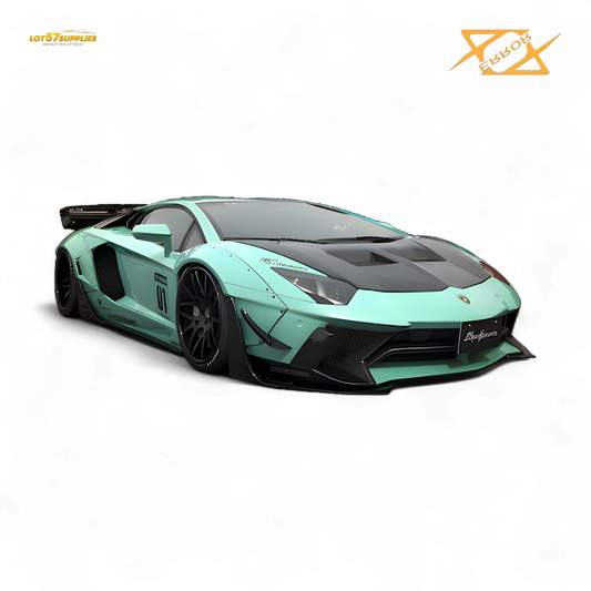 (Pre-Order) 404ERROR Lamborghini Aventador LBWK 2.0 Tiffany Blue 1:64 - Evergreen Kings
