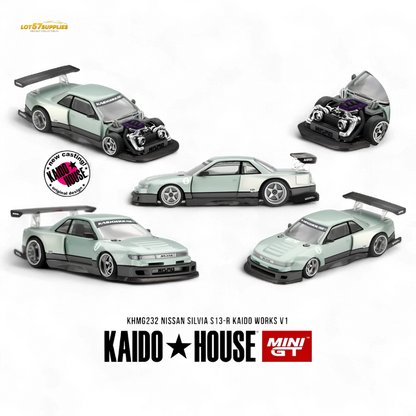 Pre-order Nissan Silvia S13-R diecast model in 1:64 scale by Lot57Supplies Diecast Shop, detailed Nissan vehicle image.