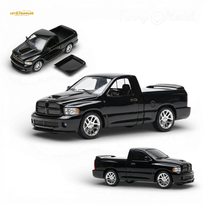 Black Crystal Dodge RAM SRT-10 diecast model in 1:64 scale, detailed miniature vehicle from Lot57Supplies Diecast Shop.