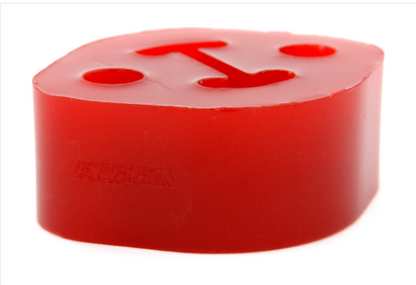 JDMuscle Perrin 12mm red exhaust hanger for 2008-2025 WRX and STI, durable metal exhaust mounting support.