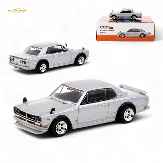 Tarmac Works Nissan Skyline 2000 GT-R Silver 1:64 - Evergreen Kings