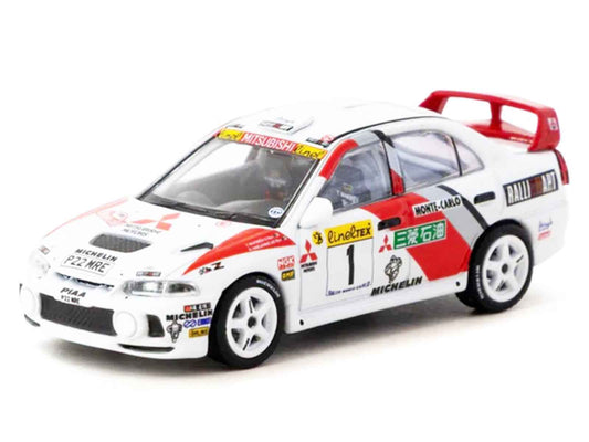 Mitsubishi Lancer Evolution IV #1 Tommi Makinen - Seppo Harjanne 3rd Place "Monte Carlo Rally" (1997) "Global64" Series 1/64 Diecast Model by Tarmac Works