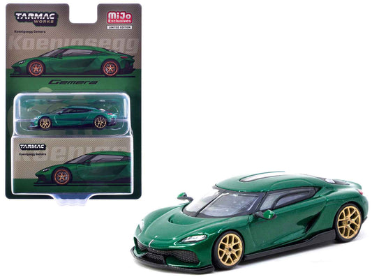 Koenigsegg Gemera Green Metallic "Global64" Series 1/64 Diecast Model by Tarmac Works