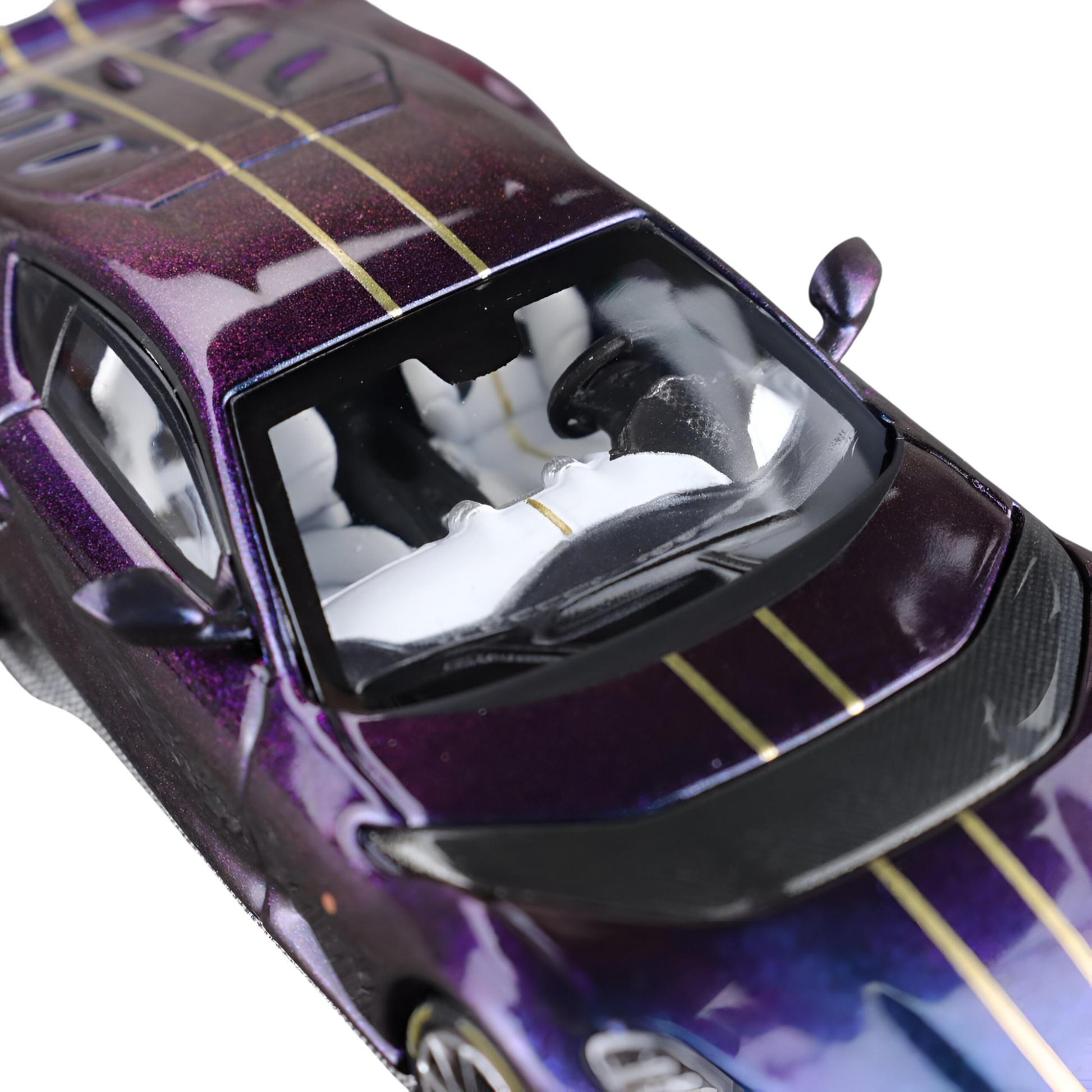 Diecast Ferrari 812C Chameleon Purple model car in 1:64 scale by Lot57Supplies Diecast Shop, detailed view of the collectible Ferrari.