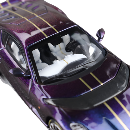 Diecast Ferrari 812C Chameleon Purple model car in 1:64 scale by Lot57Supplies Diecast Shop, detailed view of the collectible Ferrari.