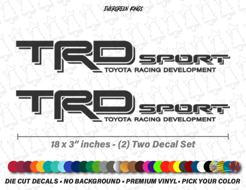 TRD Sport Truck Bedside Decals for Tacoma, Tundra, Hilux