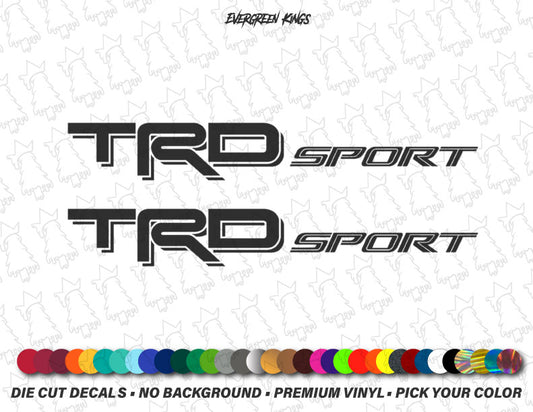TRD Sport v2 Truck Bedside Decals for Tacoma, Tundra, Hilux