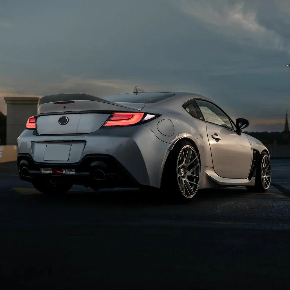 NTXGlow x Invoke Concepts LED tail lights for 2022–2026 Toyota GR86 and Subaru BRZ, rear view