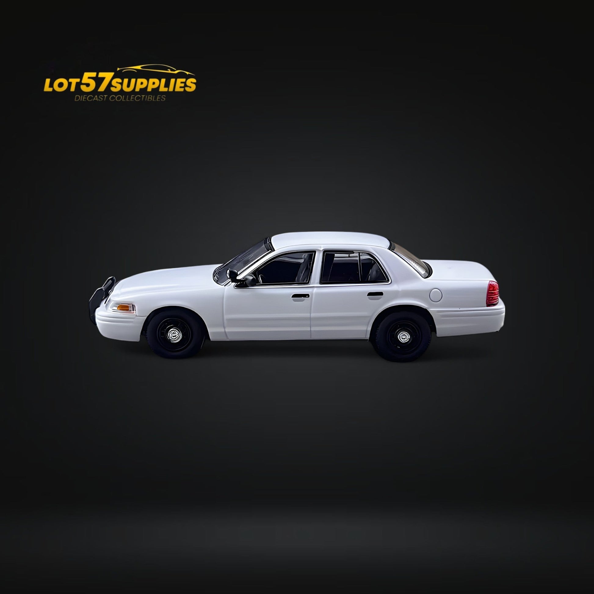 Rollin Ford Crown Victoria White Undercover Unmarked Police Car 1:64 - Evergreen Kings
