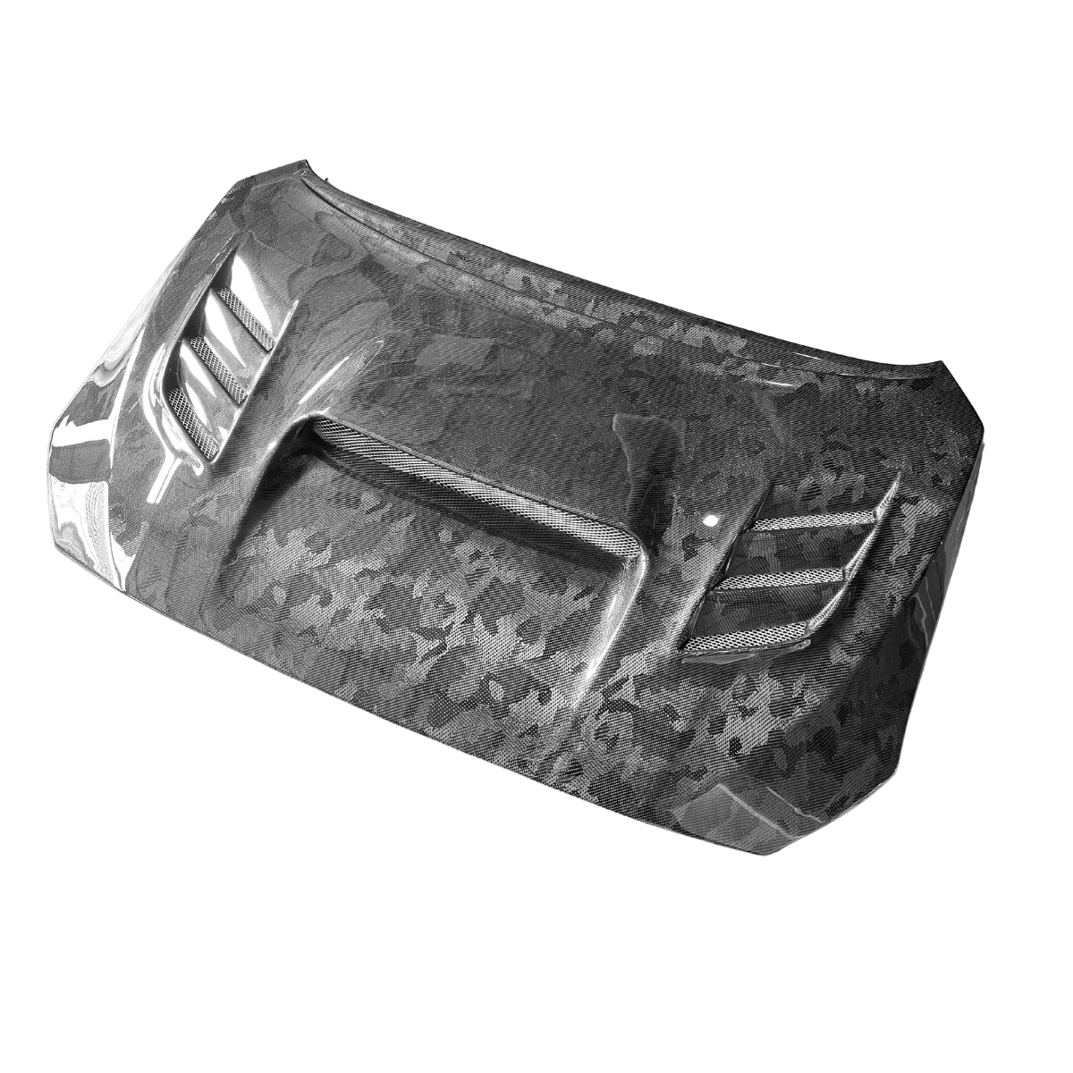 JDMuscle [15-21 WRX/STI] Carbon Fiber Hood V2 w/ Heat Extract - Evergreen Kings