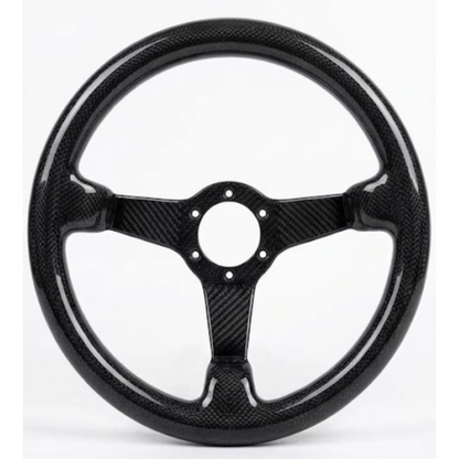 NTXGLOW 350mm Full Carbon Fiber Steering Wheel – 3" Deep Dish
