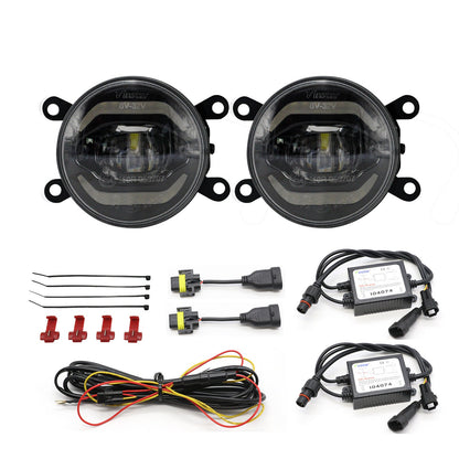 JDMuscle V2 LED Halo DRL fog lights for WRX, STI, and BRZ vehicles