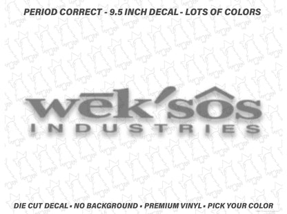Wek Sos Industries Period Correct Decal | 9.5" | 40+ Colors